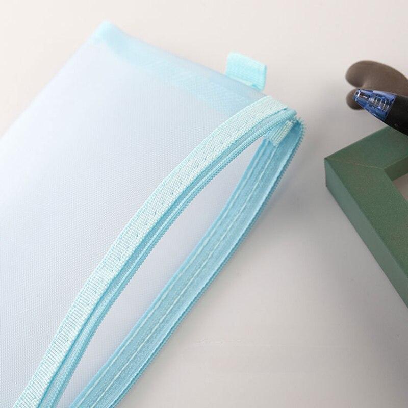 Простой прозрачный сетчатый пенал для хранения, студенческая сумка-карандаш, сумки большой емкости, канцелярские принадлежности, школьные принадлежности