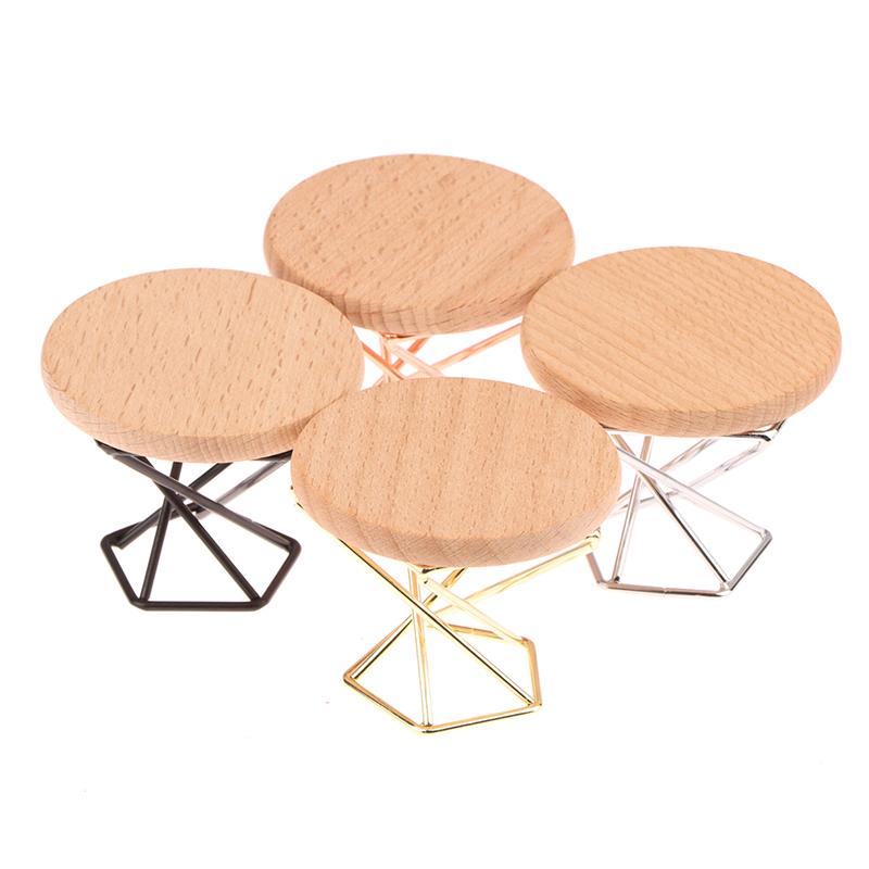 1/12 Кукольный домик Симуляция Журнальный столик Круглый Чайный столик Модель Кукольный дом Миниатюрная мебель Декор Микросцена Строительный реквизит