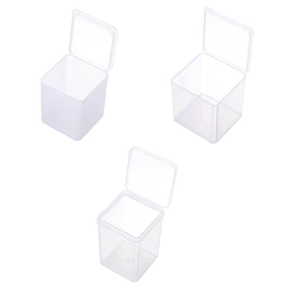 Transparent Plastic Hardware Case Jewelry Organizer Case Small Storage Box Beads Container Pill Chip Box