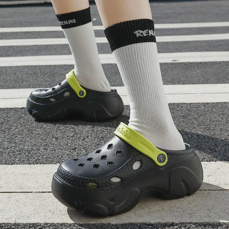 Summer Beach Shoes: Thick-Soled Hole Shoes for Women & Men, Perfect for Indoor and Outdoor Wear