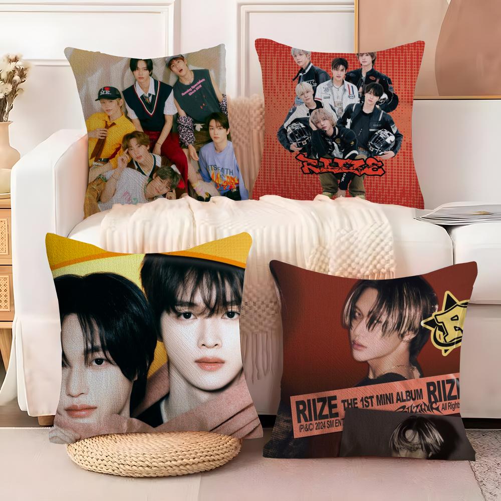 KKorean boy band RRIIZEs Pillow Case Silky elegant Comfort Sofa Bed Invisible zipper