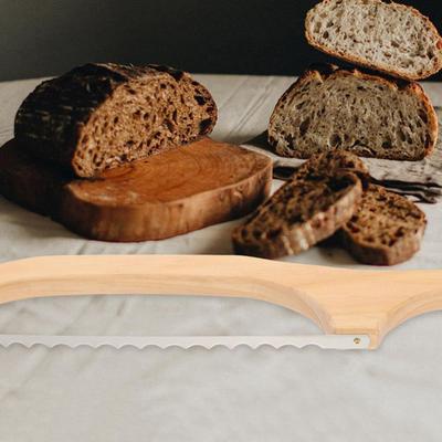 Нож для хлеба Нож для нарезки хлеба на закваске Зубчатый нож для бейглов Выпечка Багет Нож для торта Деревянная пила для нарезки хлеба