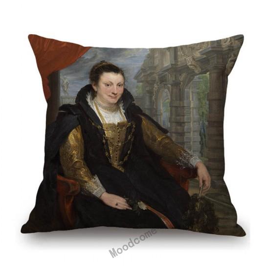 French Madame British Duchess Princess Rococo Oil Painting Art Royal Court Hotel Lobby Wall Decoration Pillow Case Cushion Cover