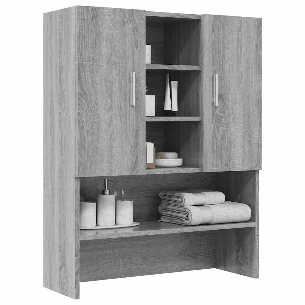 Washing Machine Cabinet Grey Sonoma 70.5 x 25.5 x 90 cm