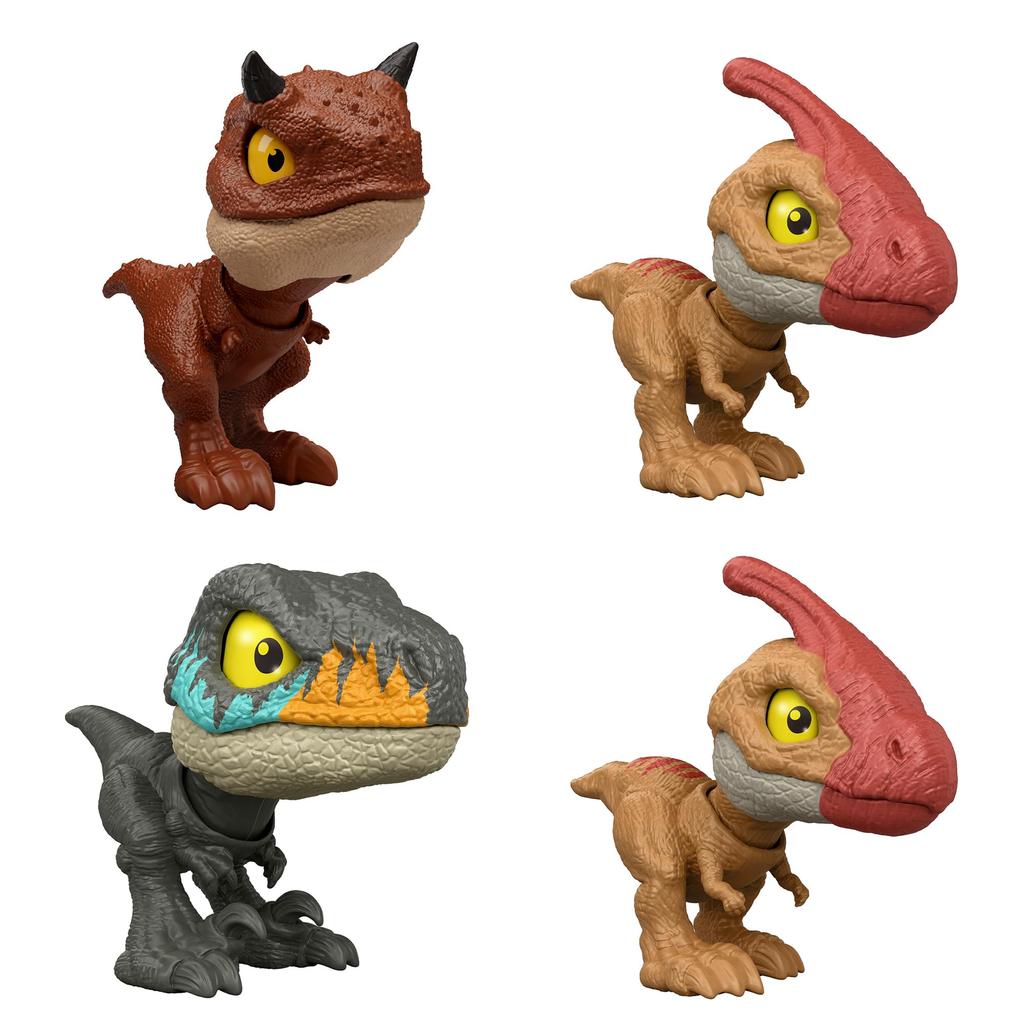 Mattel Мир юрского периода Жевательная коллекция динозавров F Ассортимент Фигурки 4 мини-фигурки в коробке Возраст 4+ - Детские - - - Мультипак JDC39-986F