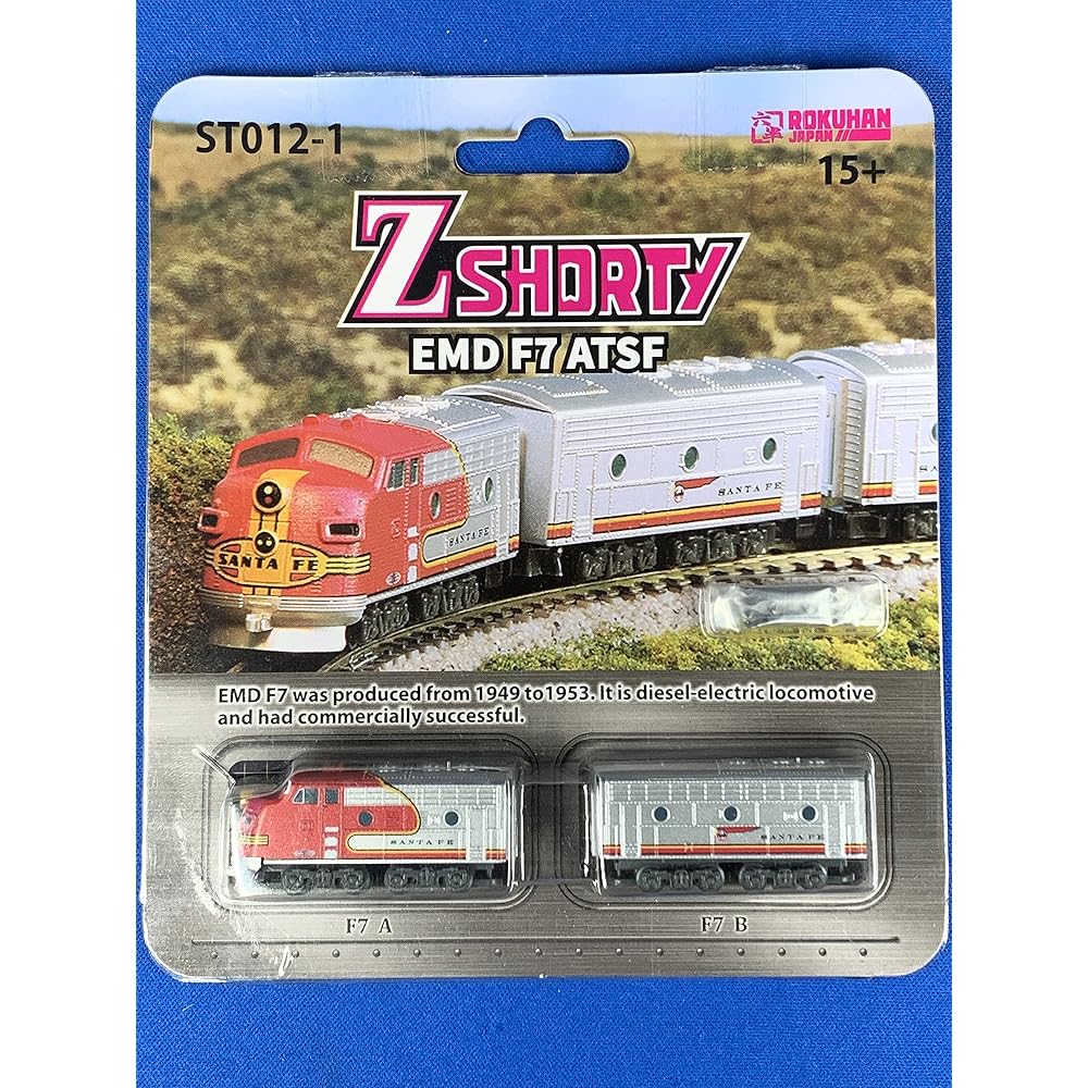 Rokuhan Z Gauge Z Shorty EMD F7 ATSF Diesel Locomotive Model Train ST012-1