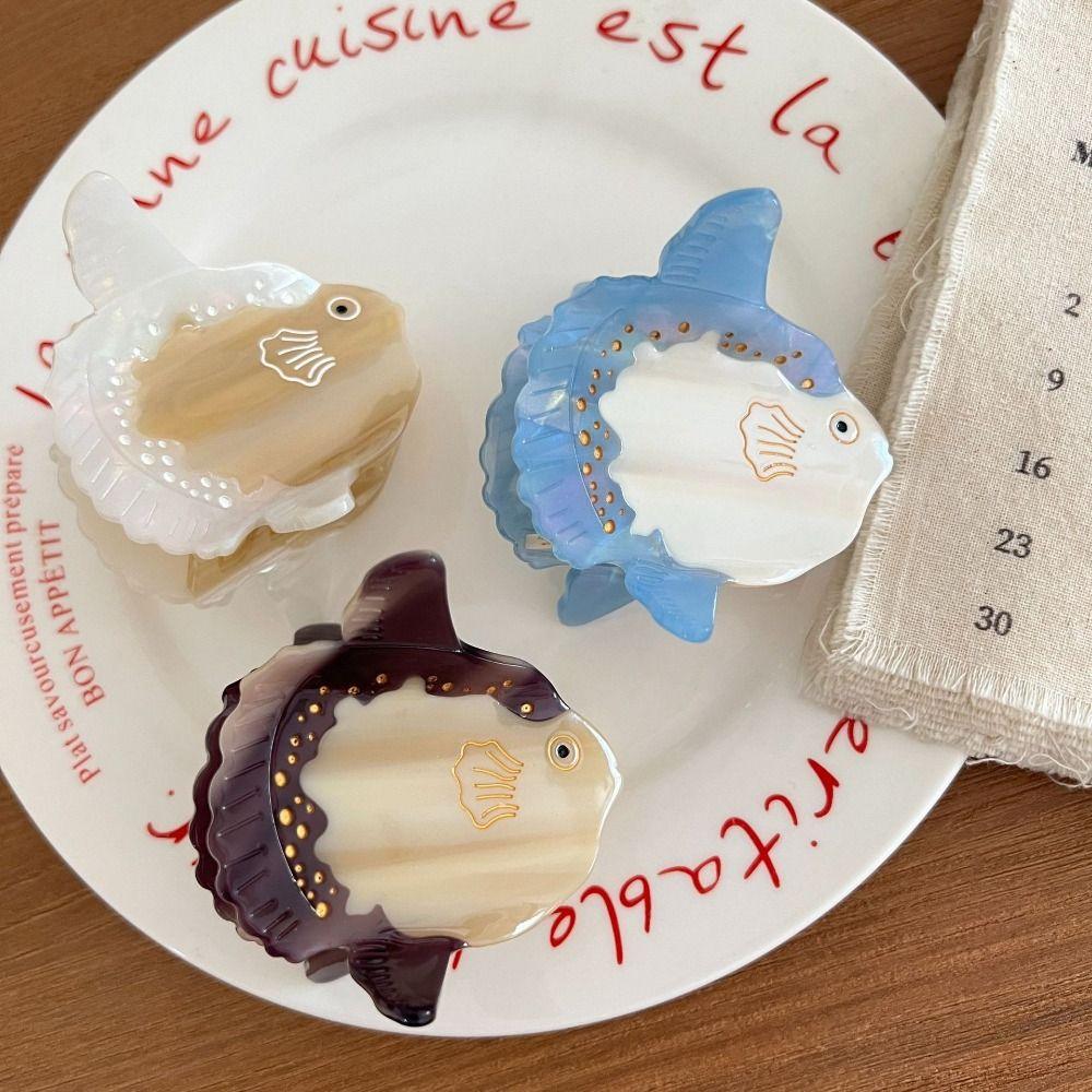 Sea Lion Seal Acetate Hair Clip Geometry Creative Hair Claw Fashion Ocean Animal Shark Clip Female