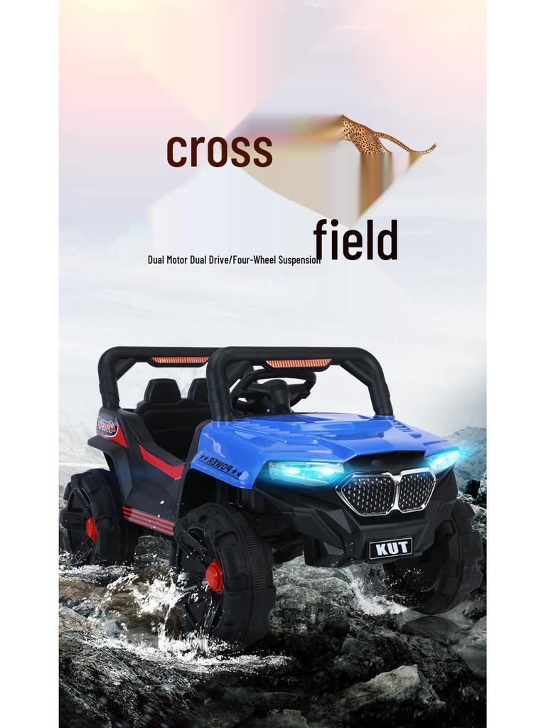 Детский электрический внедорожник с двойным приводом - Пульт управления, Двухместный