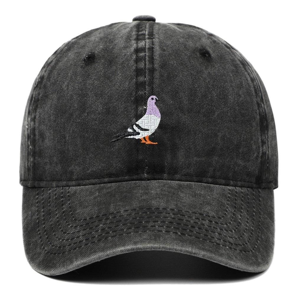 Pigeon Embroidery Pattern Baseball Cap Casual Sunscreen Hats Fashion Baseball Hats All Seasons