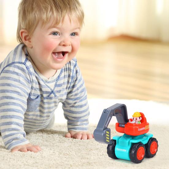 Мини-строительная машина, игрушка, инерционный привод, откатные подвижные соединения, забавные, реалистичные, карманный инженерный грузовик для малышей, подарок на день рождения для мальчиков