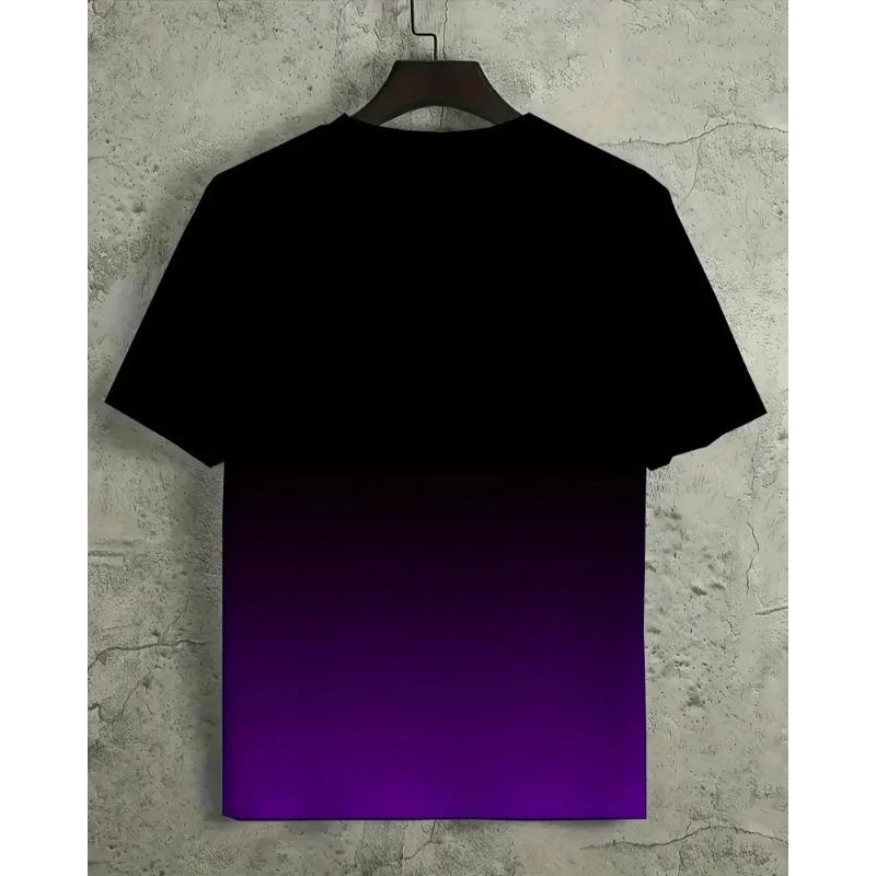 Мужская футболка с короткими рукавами и градиентным принтом, модная, креативная, летняя, для спорта на открытом воздухе, дышащая и удобная модель