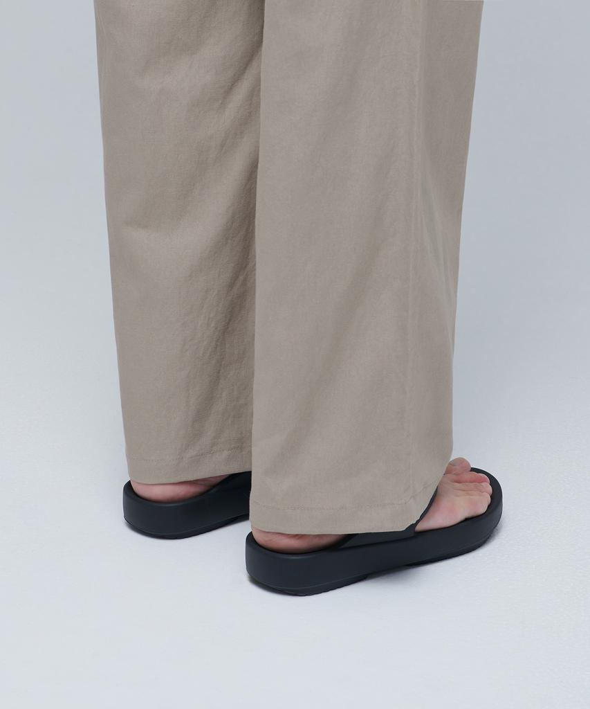 MUSINSA STANDARD Cotton Linen One-Pleat Wide Pants [Beige]