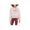 Nike Kids Sportswear Trend Logo Print Crewneck Loose Sweatshirt Kids Sweatshirt Pink FD0885-601