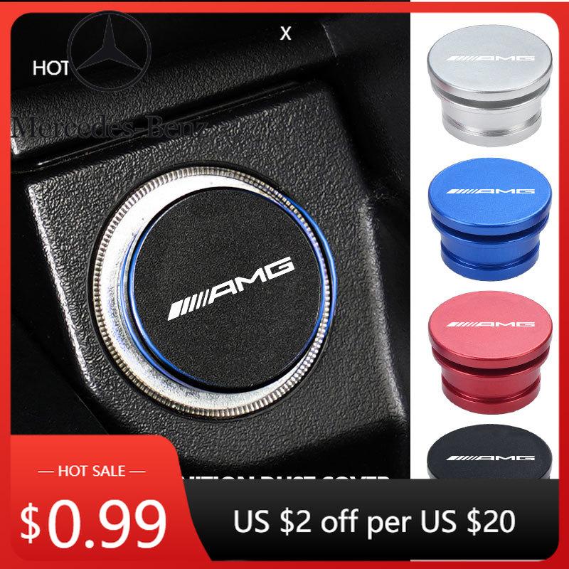 Car Sticker Car Aluminum Alloy Cigarette Lighter Cover Cap Plug Accessories For Mercedes Benz AMG A B C E G Class A180 CLK CLA G