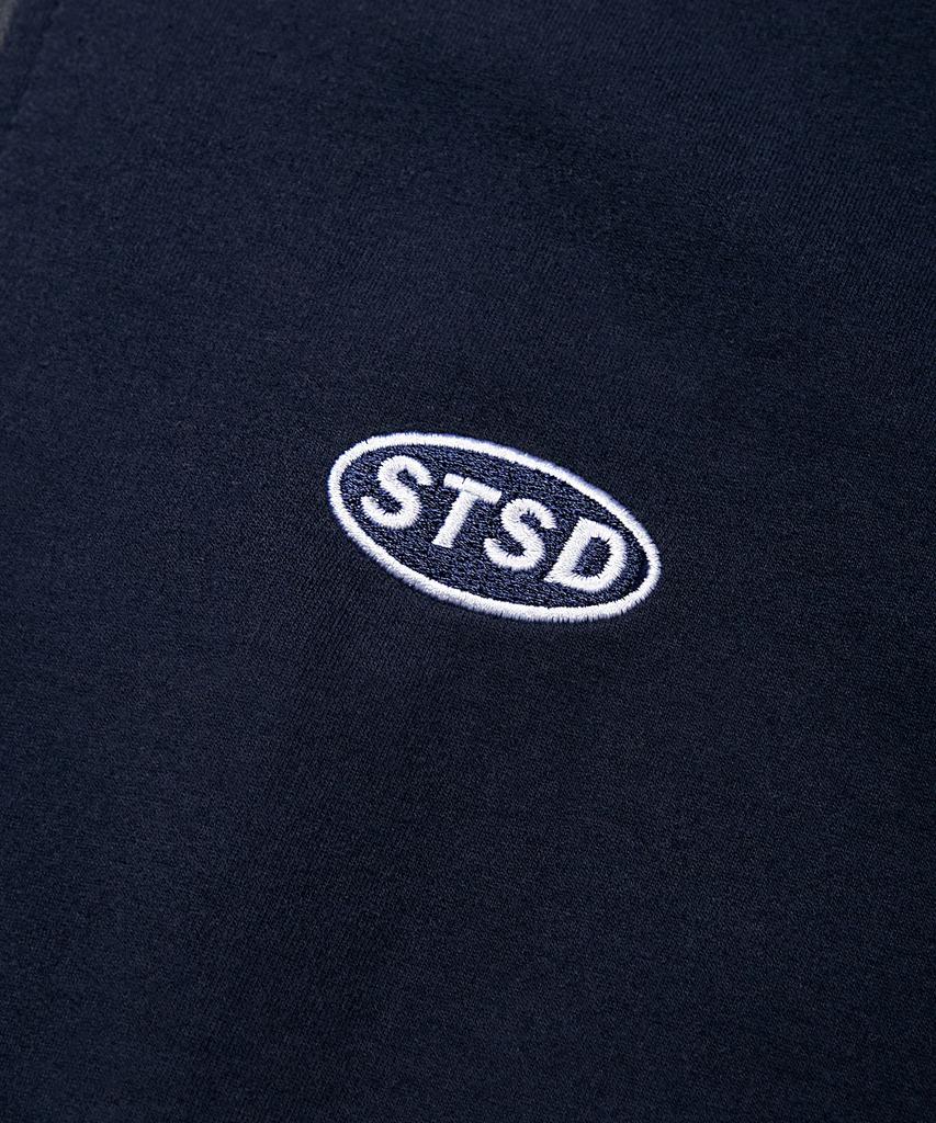 Eseulisseutyudio [Набор] Короткий свитшот на молнии с воротником Stsd и шорты, темно-синий