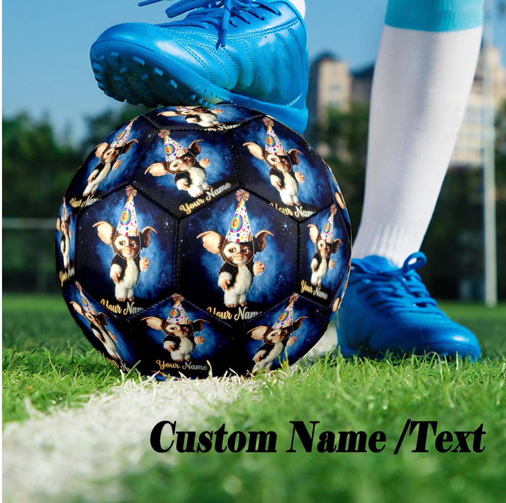 Custom Text Size 5 Soccer Ball, Standard Match Football For OutdoorGremlins Gizmo