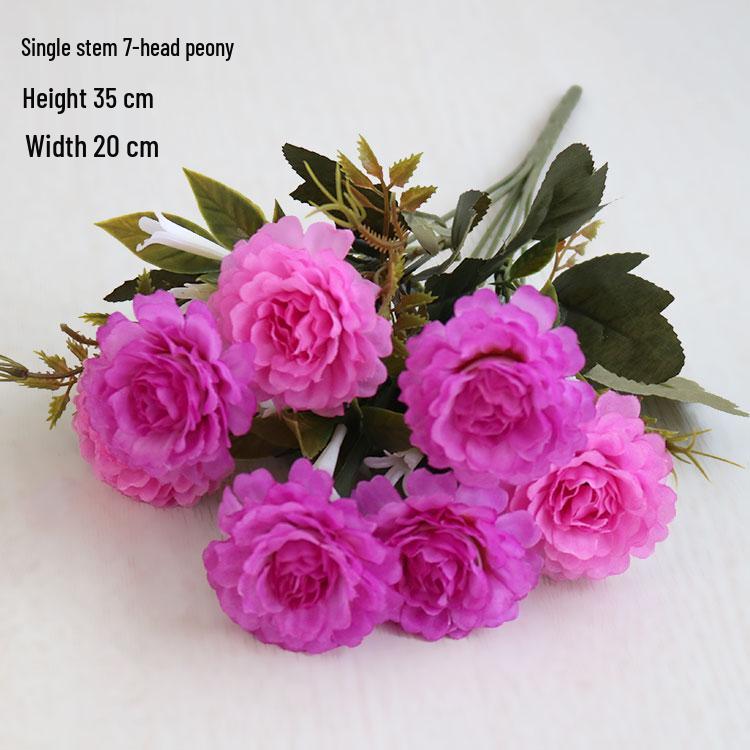 Silk Fake Flower Bouquet for Living Room or Dining Table Decor - Plastic Dried Flower Bonsai Ornaments