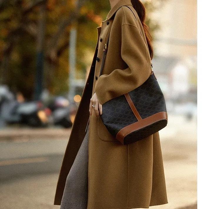 Новое утолщенное и теплое женское повседневное шерстяное пальто осенью и зимой