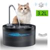 ABWR-Cat Поилка для кошек, Ультратихий водяной насос 3,2 л, Диспенсер для воды для домашних животных, совместимый с собаками, С фильтром