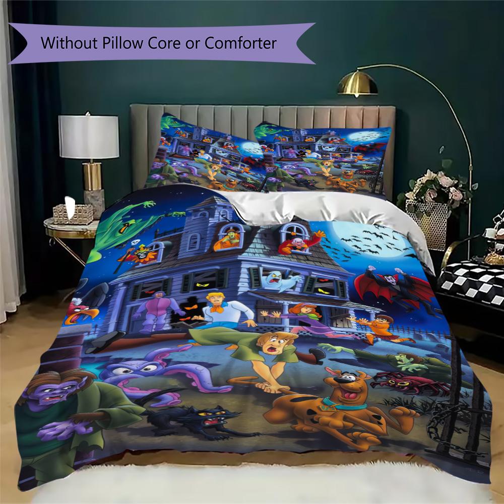 Halloween fantasy comedy adventure cartoon movie Scooby-Doo provides comfortable bedding covers and pillowcases for home use (without core) K13