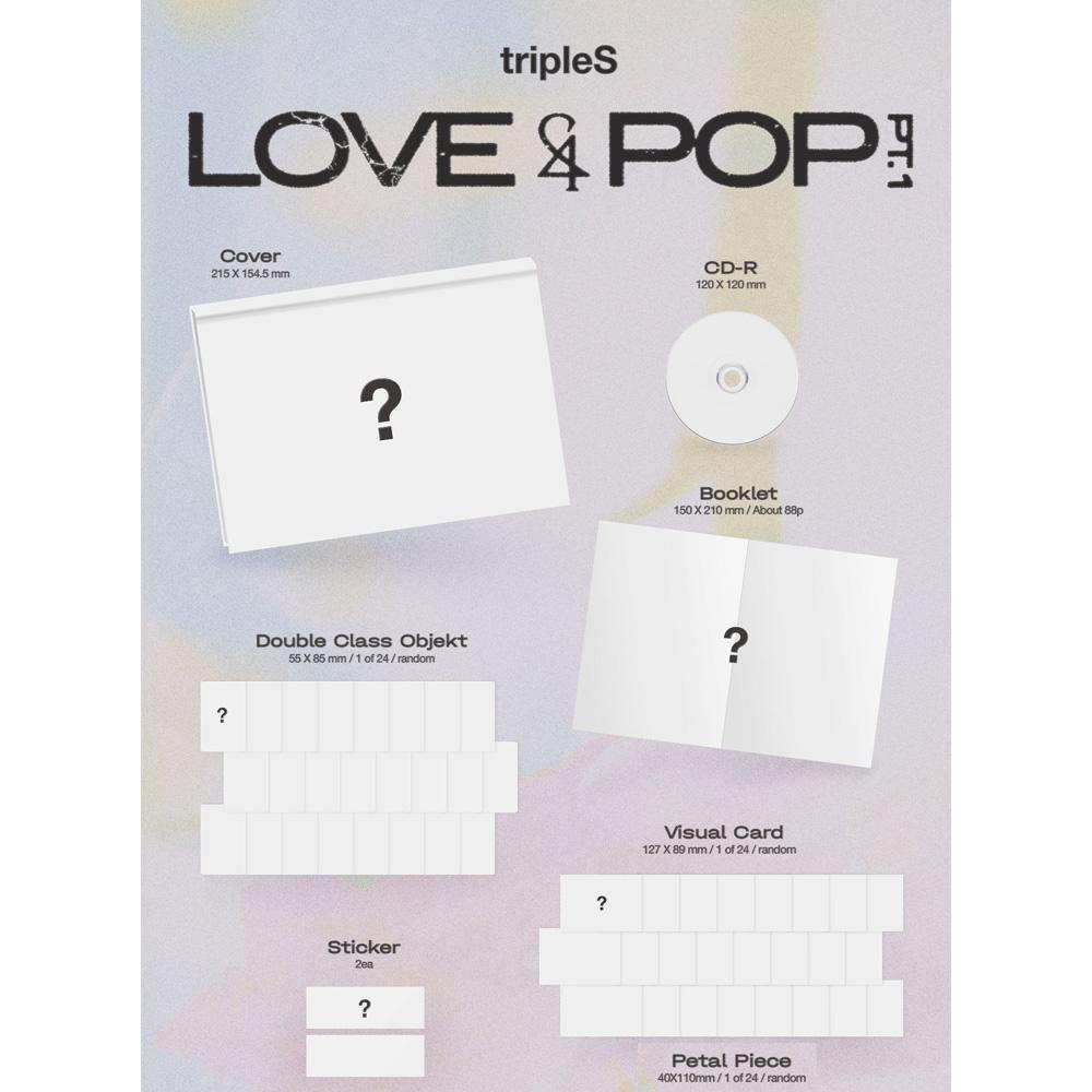 [Предзаказ] tripleS LOVE&POP ч.1 K-pop Альбом CD Фотокарточка Официальный Набор из 2 версий