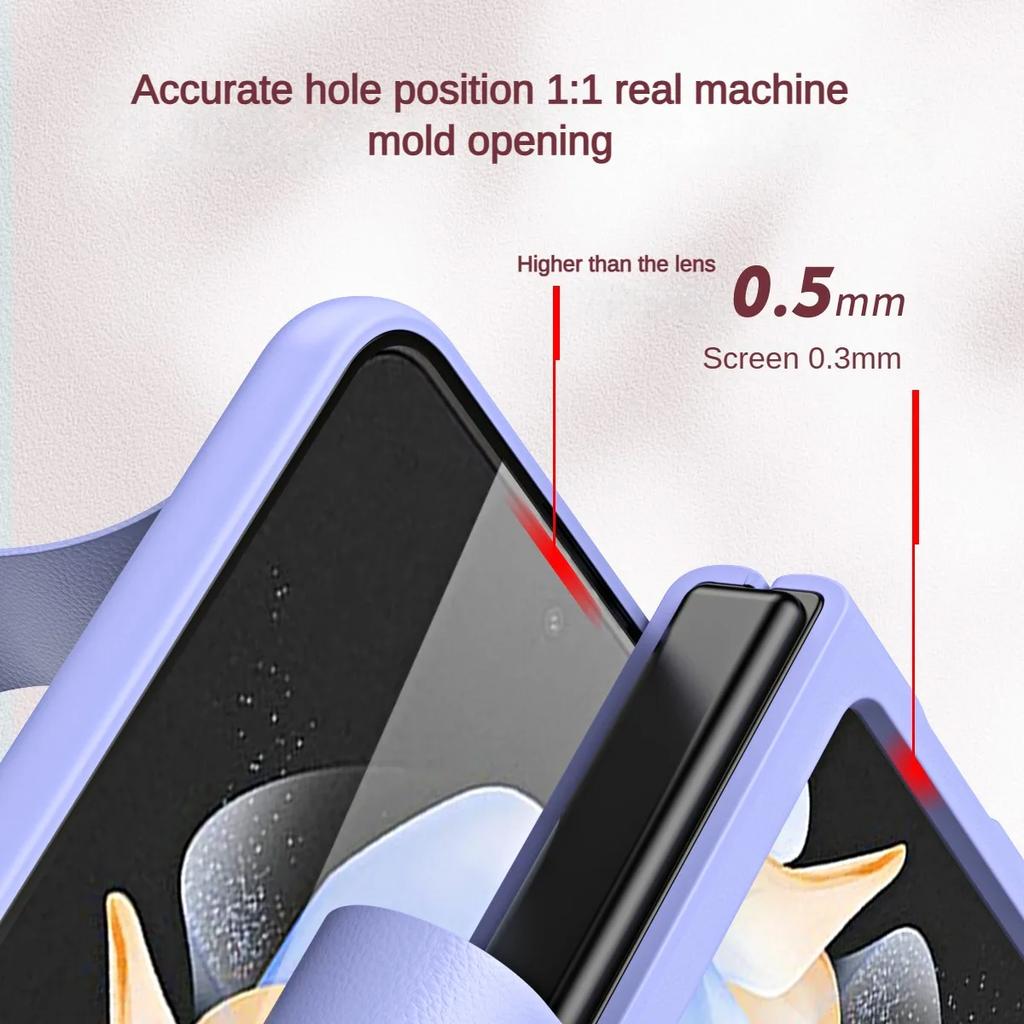 Роскошный ремешок на руку, простой кожаный кронштейн для Samsung Galaxy Z Flip 6, 5, 4, 3, 5G, складной противоударный защитный чехол, аксессуар