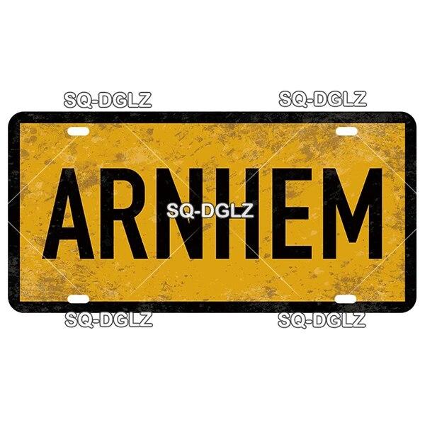 SQ-DGLZ Paris Bangde Road License Plate Warning Tin Sign State Wall Decoration Metal Sign Home Decor Painting Plaques Art Poster