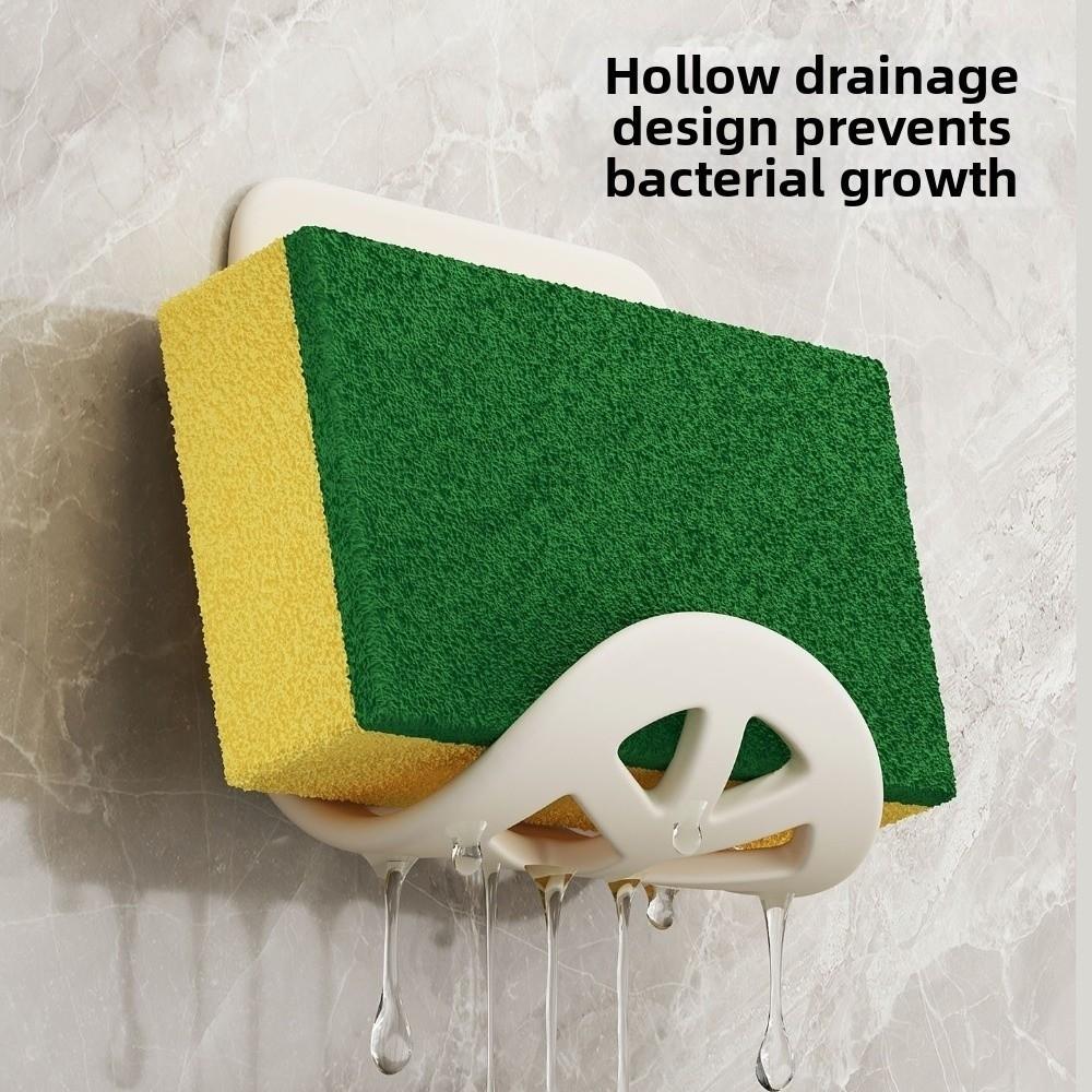 Fold-Flat Design Sponge Holder Silicone Kitchen Sink Organizer New Dish Scrubber Rack Home Use
