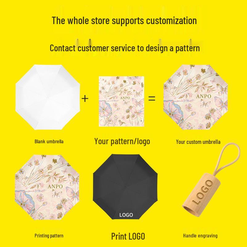 Зонт Know Мини Плоский Шестисложный Высококлассная Защита от УФ-лучей Двойного Назначения Солнцезащитный и Дождевой Зонт