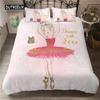 Комплект постельного белья для девочек с изображением балетных танцев, мультяшных балерин, для девочек, комплект постельного белья для детей и подростков, двухспальное одеяло из микрофибры, двуспальное одеяло размера «king-size»