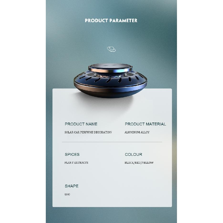 Автомобильный ароматизатор на солнечной энергии, креативный НЛО, автопарфюм для автомобилей, аксессуары, креативный освежитель воздуха для интерьера, автовоздух