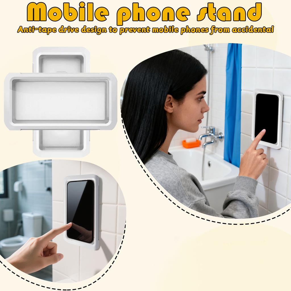 Держатель для телефона в душе, вращающийся на 360°, настенный держатель для телефона, идеально подходит для ванных комнат, зеркал в ванной и кухонь. Подарок, подходящий как для мужчин, так и для женщин.