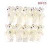 10Pcs 12Cm Bear Flower Bouquet Toy Cartoon Doll Foam Bouquet Gift Party Decor