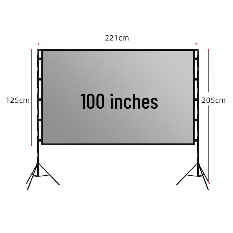Portable Outdoor Floor Stand Anti-Light Projector Screen