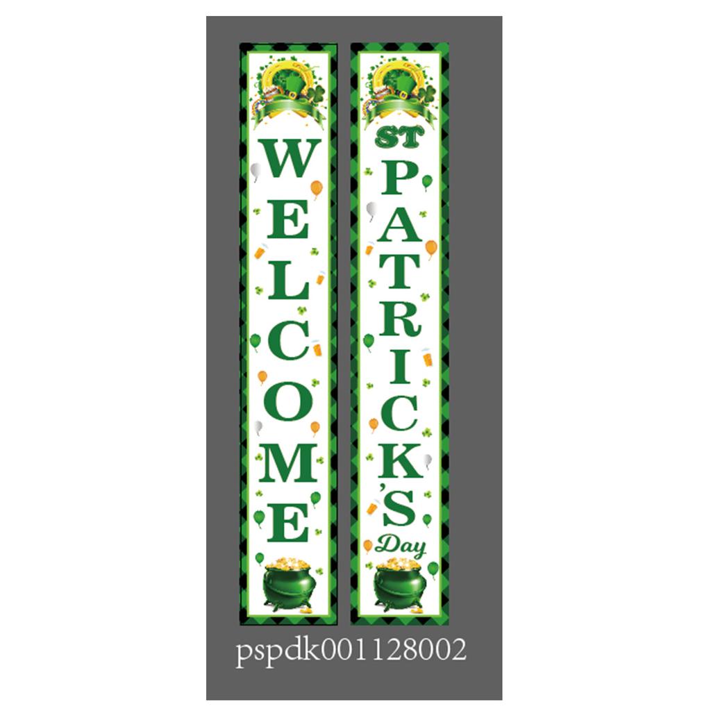 St. Patrick'S Day Family Party Door Frame Decoration Couplet Polyester Cloth Flag Poster Customization