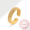 Ювелирные изделия из стерлингового серебра 925 пробы Кольца на палец с кристаллами циркония, витые, для женщин Свадебные украшения Подарок подруге
