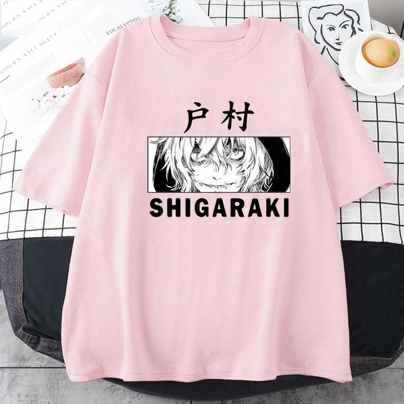 Футболка с рисунком из аниме «My Hero Academia SHIGARAKI» в стиле японского аниме, летние футболки с короткими рукавами, свободные спортивные футболки для бега и активного отдыха в стиле аниме