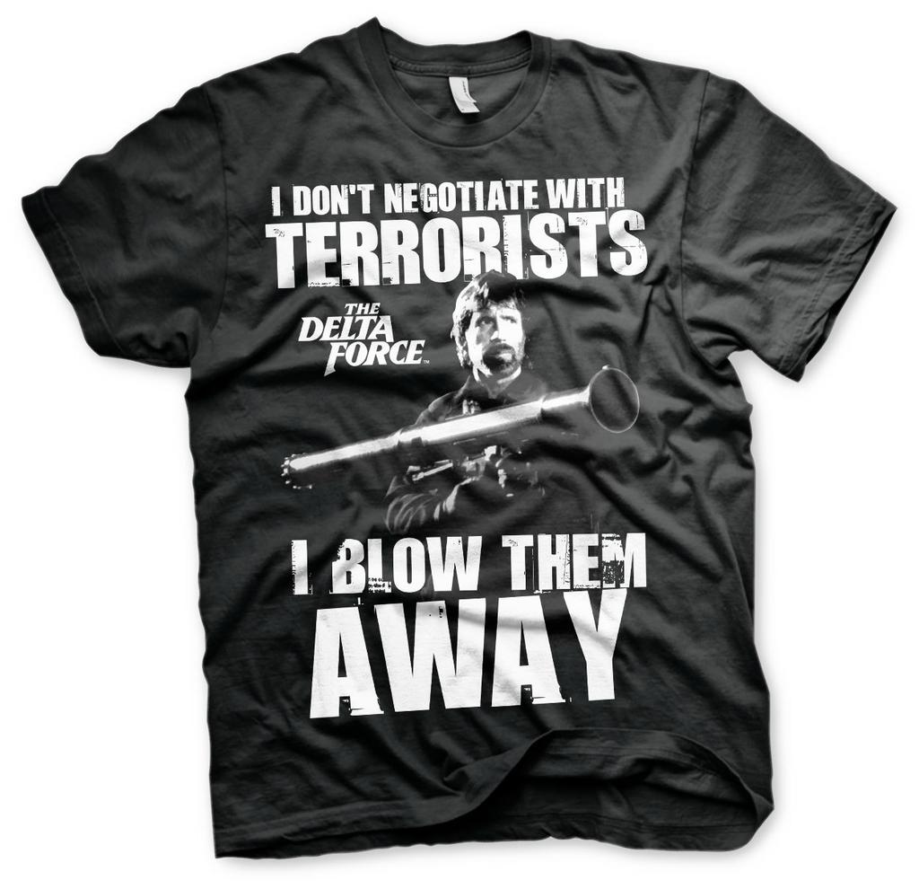 Officially Licensed Chuck Norris I Bubbles Terrorists Away Men's T-Shirt