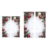 2 панели рождественских штор 2D с плоским принтом в виде шаров, штора со снежинками и сосновыми ветками, праздничные оконные драпировки, украшение для декора гостиной