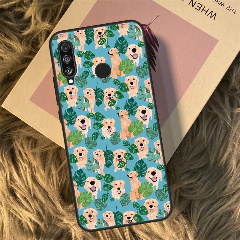 Чехол для Huawei Nova 9 10 SE 3i 7i 8i 11i 12i Y60 Y61 Y70 Y72 Y73 Y90 Y91 P20 P30 P40 Lite с изображением золотистого ретривера