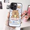 Милый Чехол-Капибара для iPhone 17,16,15,14,13,12,Plus,Pro,Max Для Magsafe Магнитная Беспроводная Зарядка