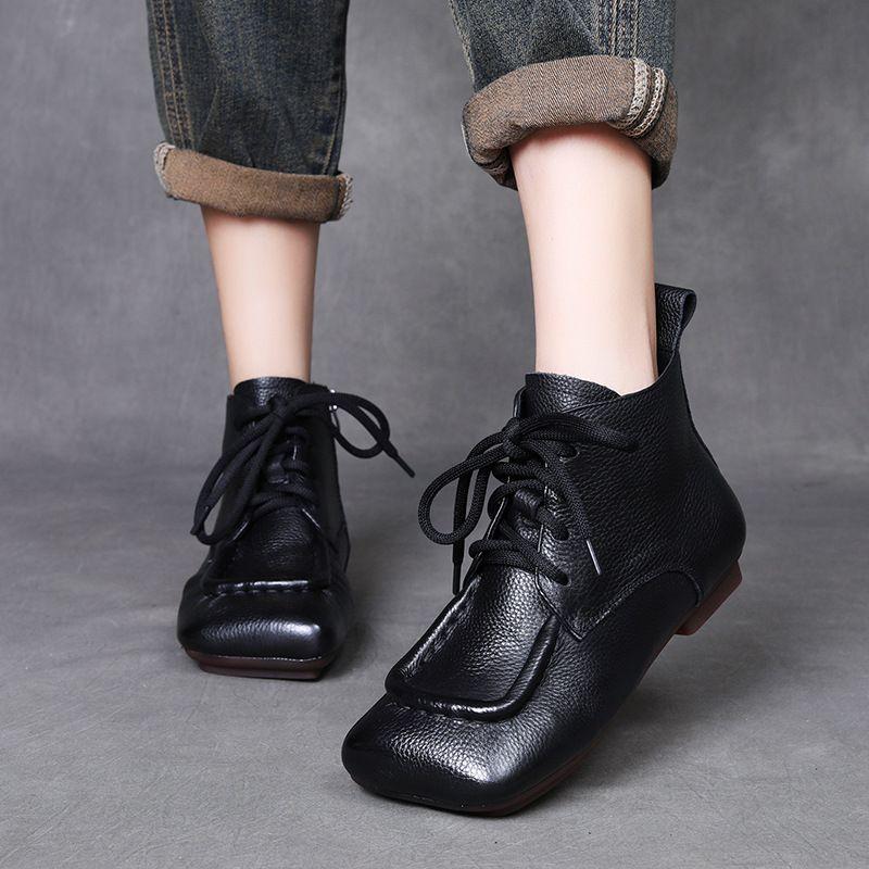 Flats Ankle Women Boots Square Toe Sneakers Shoes Winter 2025 New Goth Chelsea Casual Shoes Trend Retro Sport Travel Botas Mujer