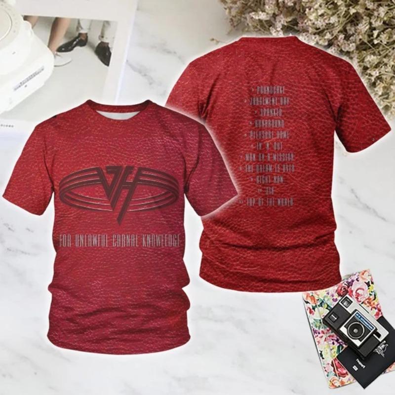 Мужская футболка Rock VAN HALEN Группа 3D Печать Футболка Женская Мода Короткий Рукав Топы Футболки Хип-Хоп футболка Мужская Одежда