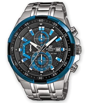 Кварцевые часы Casio EDIFICE Мужские EFR-539D-1A2V Черные/Синие [Импортные]