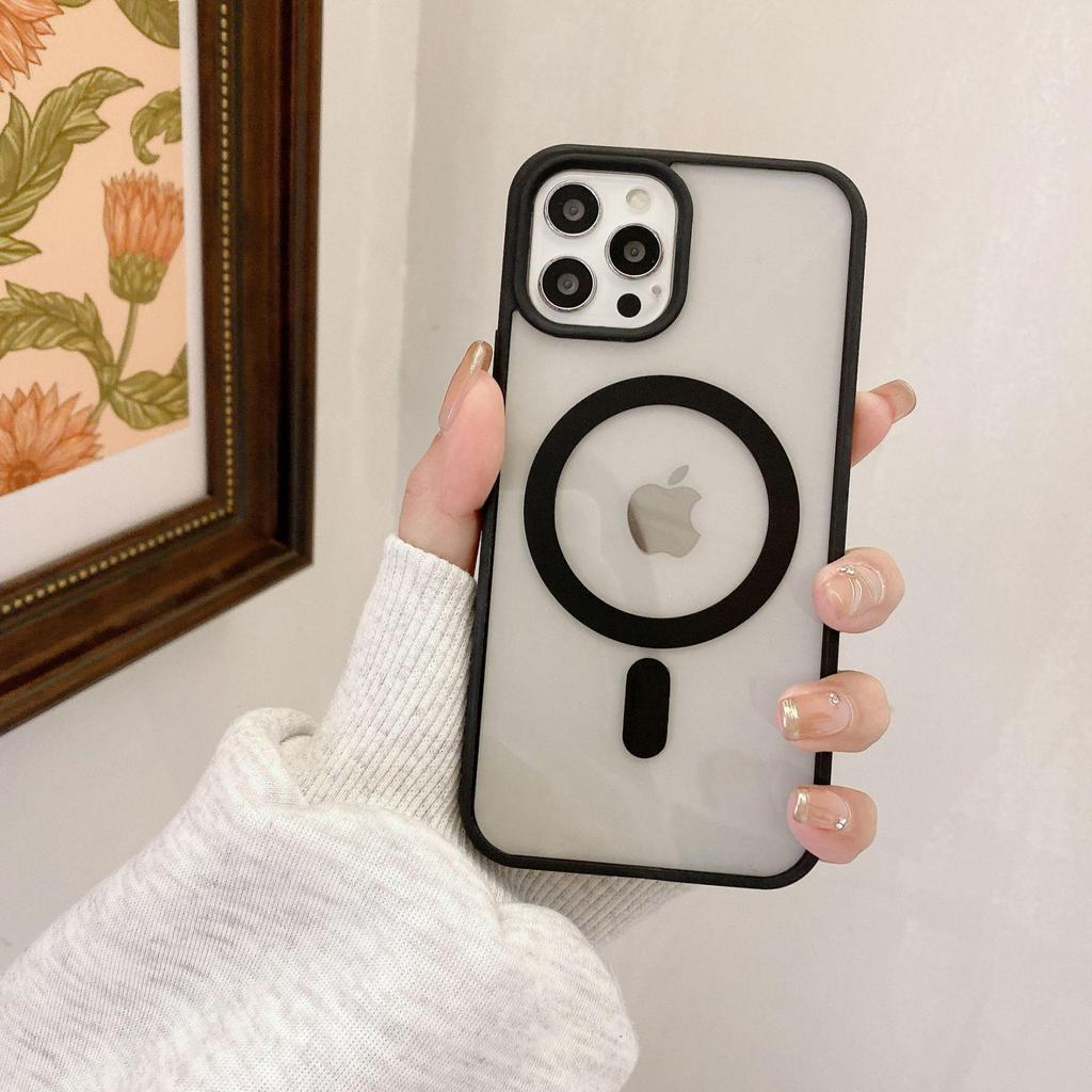 Прозрачный магнитный чехол-макаронс для iPhone 16 Pro Max/iPhone 15, силиконовый, акриловый, противоударный