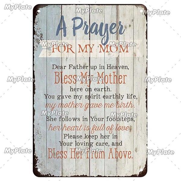 Vintage To My Mom Metal Sign Love Tin Sign Decoration Plaque Home Wall Decor Bar Sign Home Decor Poster Drop Shipping