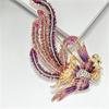 New High-end Rhinestone Phoenix Brooch, Elegant Temperament Women's Clothing Corsage Pin