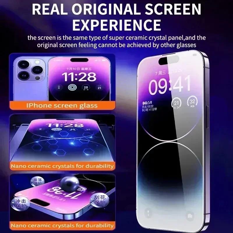 3 шт. 8K высококачественное закаленное стекло для iPhone 15 14 13 12 11 Pro Max XS MAX 15 16 защитная пленка с выравнивающим креплением