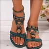 Fashion Ladies Shoes 2025 Hot Sale Open Toe Women's Sandals Fashion Floral Daily Summer New Plus Size Light Soft Bottom Flat Sandals