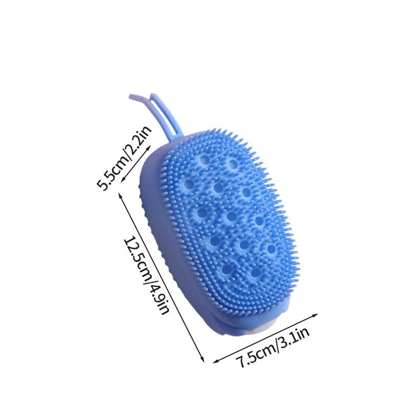 Двусторонняя силиконовая щетка для тела, пена для ванны, отшелушивающее средство для массажа тела, чистящая накладка, аксессуары для ванной комнаты